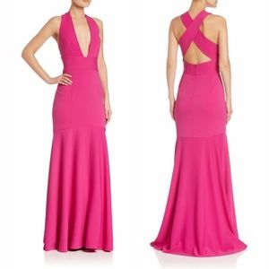 MILLY of New York | Cady Penelope Gown | Pink Fuchsia